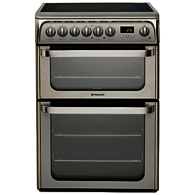 Hotpoint HUE61XS Electric Cooker, Stainless Steel Hotpoint HUE61XS Electric Cooker, Stainless Steel